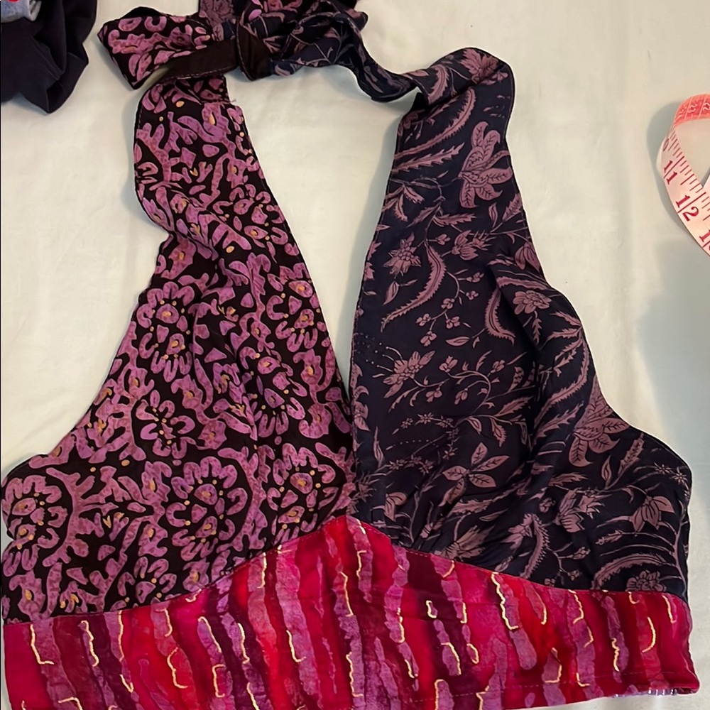 Advance Apparels Purple Patchwork Halter Set - image 3